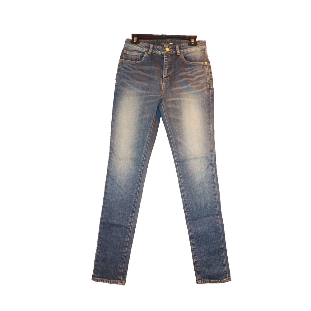 Saint Laurent Paris Blue Skinny Jeans 28 Women's Designer Denim Medium Wash YSL